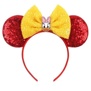Disney Pink Daisy Duck Bow Fasce per capelli Paillettes viola Fascia orecchie di - 06 - immagine 7