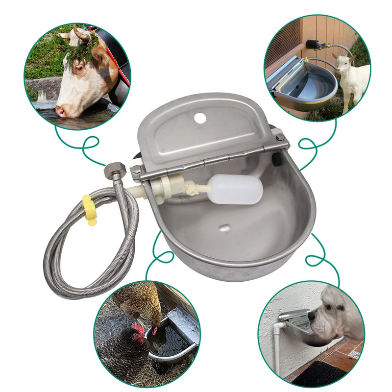 1 Set Ciotola Automatica per Mucca Tubo Alimentatore d'Acqua in Acciaio Galleggiante - immagine 4