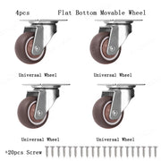 4 pz 1 1.25 1.5 2 Pollici Mobili Caster In Gomma Morbida Ruota - immagine 13