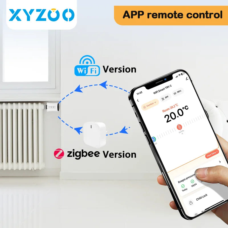 Smart Tuya WiFi/Zigbee TRV testa termostatica attuatore valvola radiatore Home Remote Temperature Controller Alexa Google Home Alice