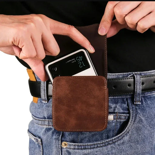 Schermo pieghevole Flip in pelle premium Proteggi per Samsung Z 7 6 5 - immagine 2