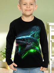 Abbigliamento per bambini Ragazzi Tshirt Manica lunga Cool Gamepad Modello Stampa - immagine 16
