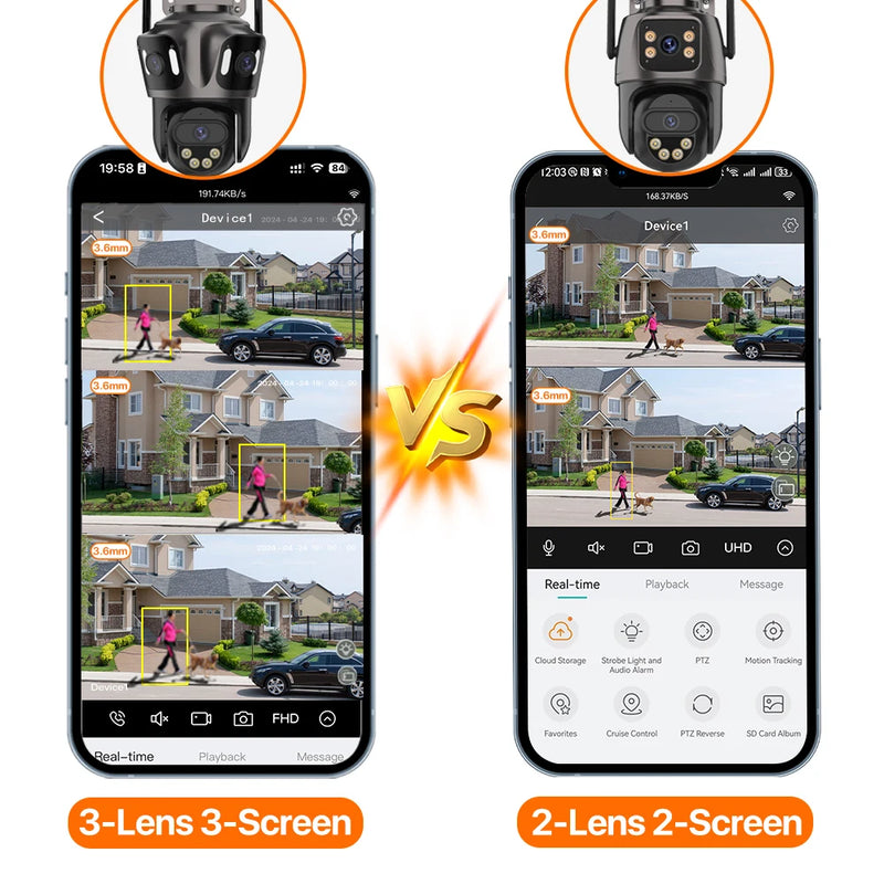 Telecamera IP WIFI a Tre Schermi per Esterni Impermeabile IP66 - immagine 8