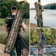 Borsa da pesca portatile mimetica per canne e mulinelli - immagine 6
