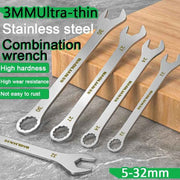 Chiave aperta ultrasottile Chiavi a cricchetto da 5-32MM Chiavi universali Chiave a doppio scopo per strumento di riparazione auto moto bicicletta