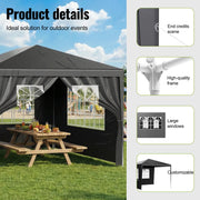Gazebo LOEFME 3x4m per Esterni Ideale Giardino Fai-da-te - immagine 6