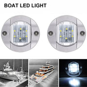 Luci marine per barche Luce di navigazione Lampada posizione impermeabile camion RV - White 2PCS - immagine 3