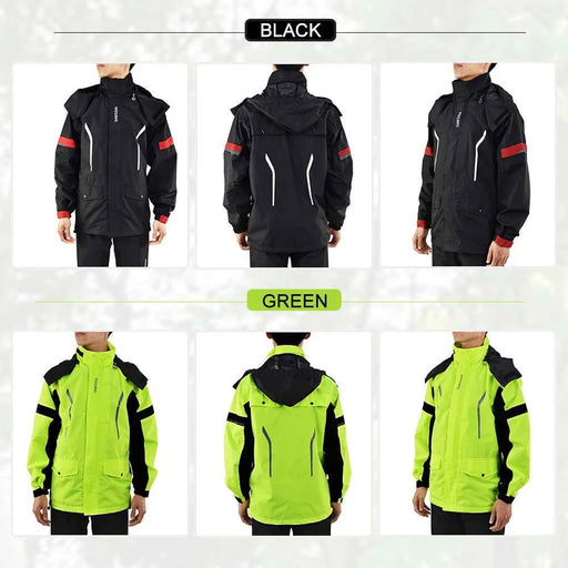 WOSAWE impermeabile da moto riflettente uomo tuta Motocross giacca antipioggia divisa