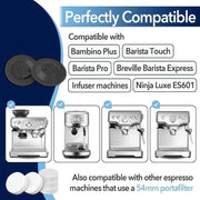 Kit di Pulizia per Macchina da Caffè Espresso 54mm per Breville - Include Disco per Backflush e Pastiglie Detergenti, Compatibile con Ninja Luxe Cafe