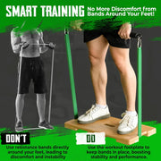 Tavola fitness in legno allenamento con fascia di resistenza - immagine 4