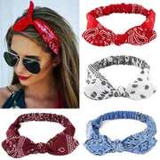 New Boho Women fasce morbide con stampa solida fasce per capelli elastiche con nodo incrociato Vintage turbante bandane fasce per capelli per ragazze accessori per capelli