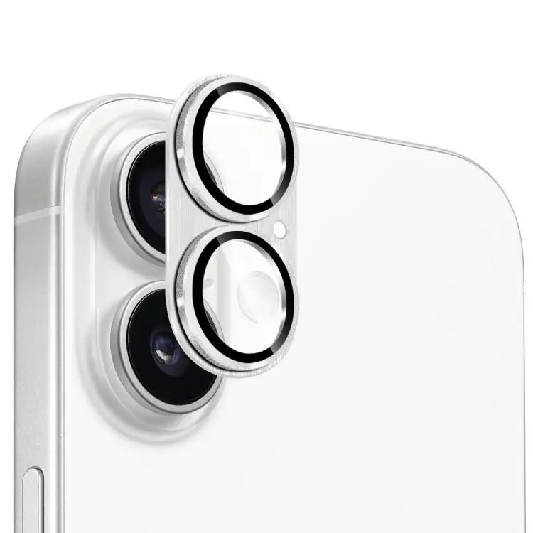 Custodia in lega di vetro per fotocamera iPhone 17 16 Bianca