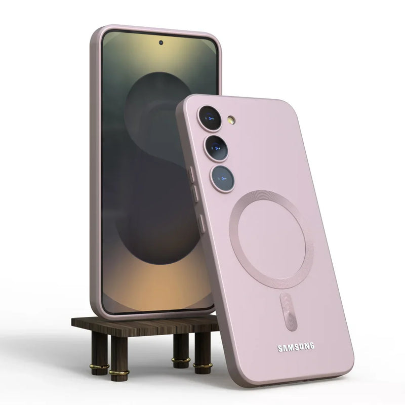 Per Samsung Galaxy S25 Magsafe Custodia S24 S23 S21 FE S22 Plus A56 A55 A54 A36 A35 A16 A15 Morbido Silicone Magnetico Della Copertura Posteriore Del Telefono