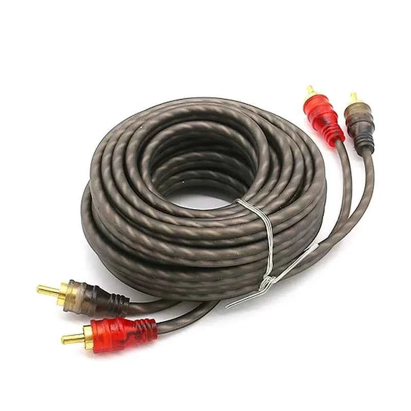 Cavo segnale audio Ofc 2 Maschio a 2 maschio cavo audio RCA amplificatore connettore RCA 0,5 m/1,2 m/2 m/3 m/5 m Cavo RCA per auto
