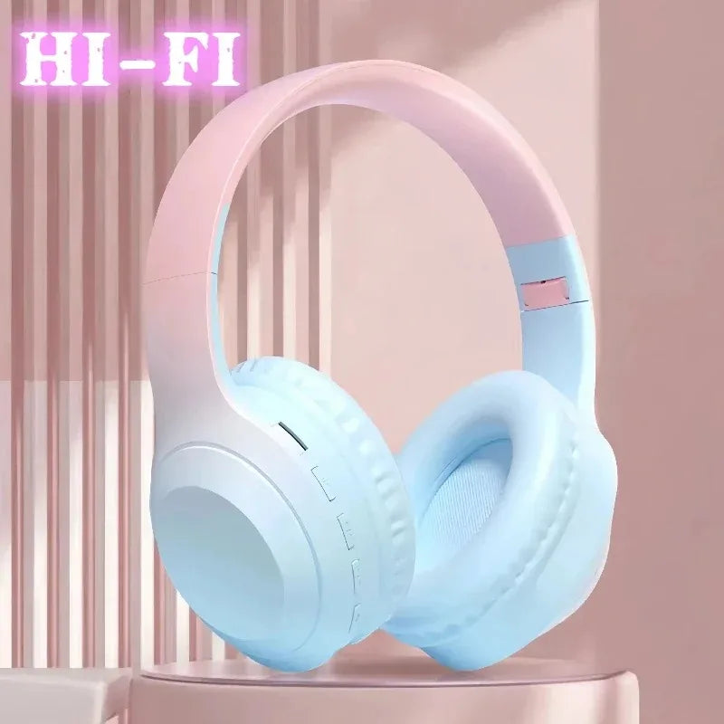 Auricolari da gioco con cancellazione del rumore montati sulla testa Bluetooth 5.3 senza fili con suono surround stereoscopico ad alta fedeltà