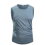 CHRLCK Gilet da corsa uomo Canotta palestra ad asciugatura rapida Fitness Camicia - immagine 11