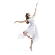 Abito lirico moderno da donna Canotta Costume ballo Balletto Asimmetrico Alto-Basso