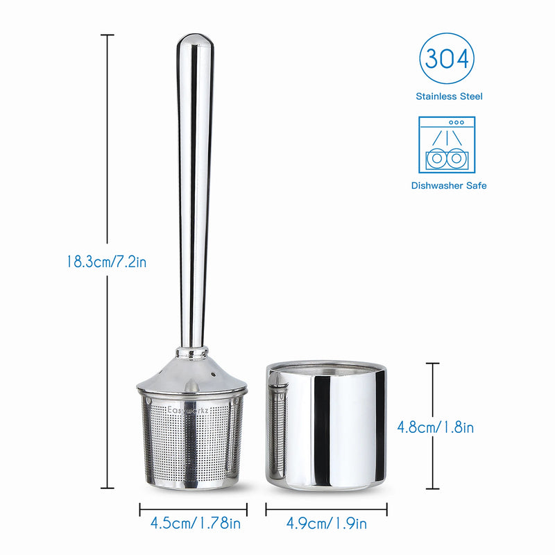 Infusore per Tè in Acciaio Inox Easyworkz con Manico Cavo Resistente al Calore - immagine 2
