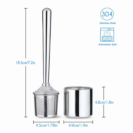 Infusore per Tè in Acciaio Inox Easyworkz con Manico Cavo Resistente al Calore - immagine 2