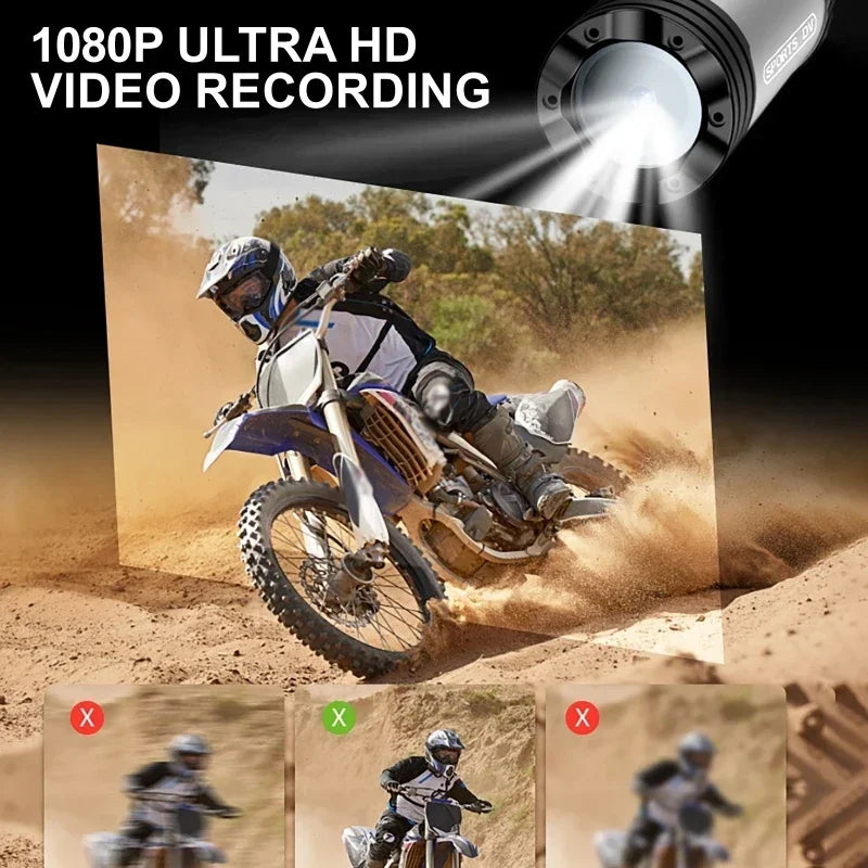 Action Cam 4K WiFi Impermeabile – Mini Bodycam per Moto, Bici e Sport Estremi