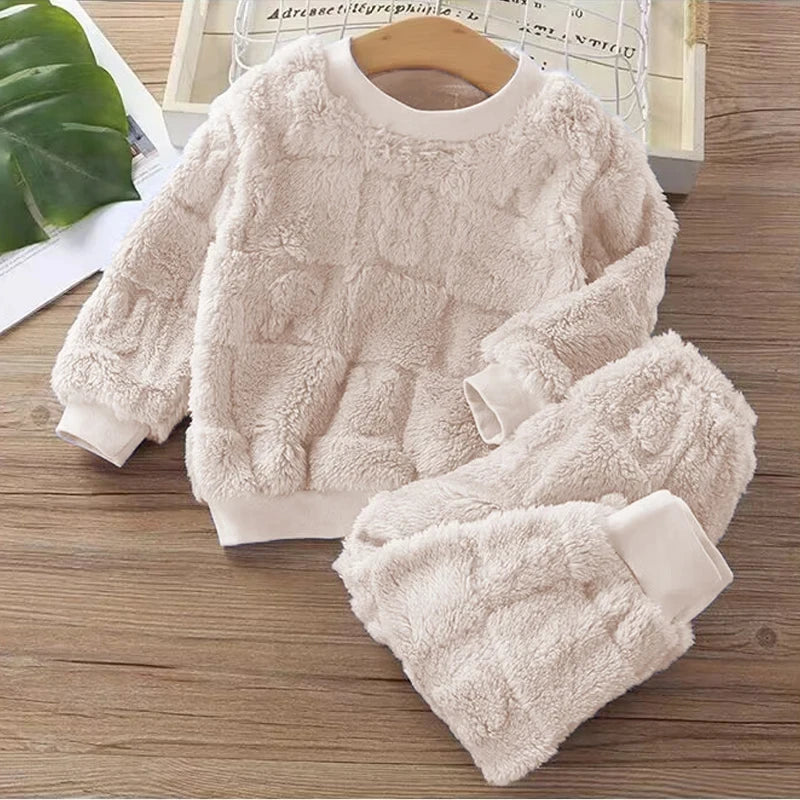 Pigiama Autunno Inverno per Bambini e Bambine Abbigliamento da Casa a Maniche Lunghe - immagine 4