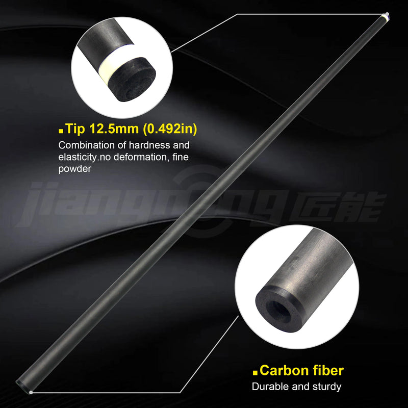 Punta Stecca Biliardo 12,5 mm in Fibra di Carbonio 3/8×8 – Avambraccio Professionale High Performance - Campeda
