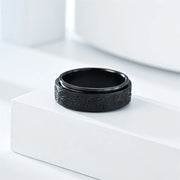 Anelli Spinner in acciaio inossidabile antistress per uomo Intagliato Demon Eye Girevole Fidget Ansia Anello congiunto Gioielli Bague Homme - Campeda