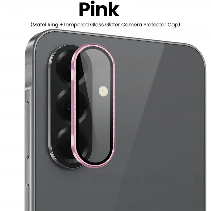 Glitter Diamond Matel Anello di protezione della fotocamera Custodia per Samsung Galaxy A56 A36 A26 5G A 56 36 Accessori per lenti in vetro temperato posteriore