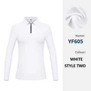 PGM Polo da golf donna ad alta elasticità T-shirt traspirante a maniche lunghe - immagine 10