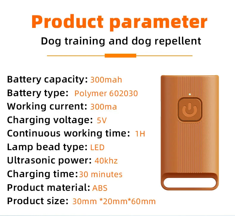 Mini Repellente Ultrasuoni per Cani Ricaricabile Portatile - immagine 6