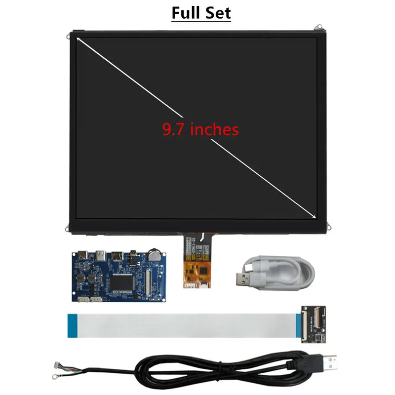 Per iPad 3/4 9.7 Pollici LP097QX1-SPA1 LTL097QL01 FAI DA TE IPS 2K Display LCD Schermo Monitor di Controllo Driver Bordo Digitizer Touchscreen