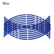 Strisce Riflettenti Cerchi Moto 17-18” – Set Adesivi Ruote 16 Pezzi, Nastro Styling Sicurezza 5 Colori per Moto, Bici e Auto - Campeda