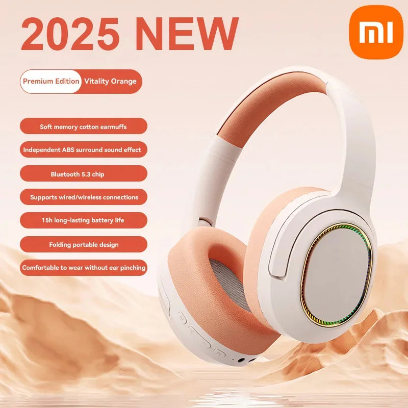 Xiaomi Mijia 2025 Cuffie Bluetooth senza fili montate sulla testa con microfono Cuffie da gioco sportive stereo per giochi