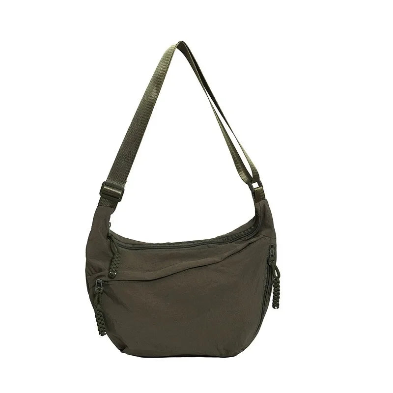 Borsa a Tracolla Minimal Unisex – Borsa in Nylon Multifunzione Stile Casual Quotidiano