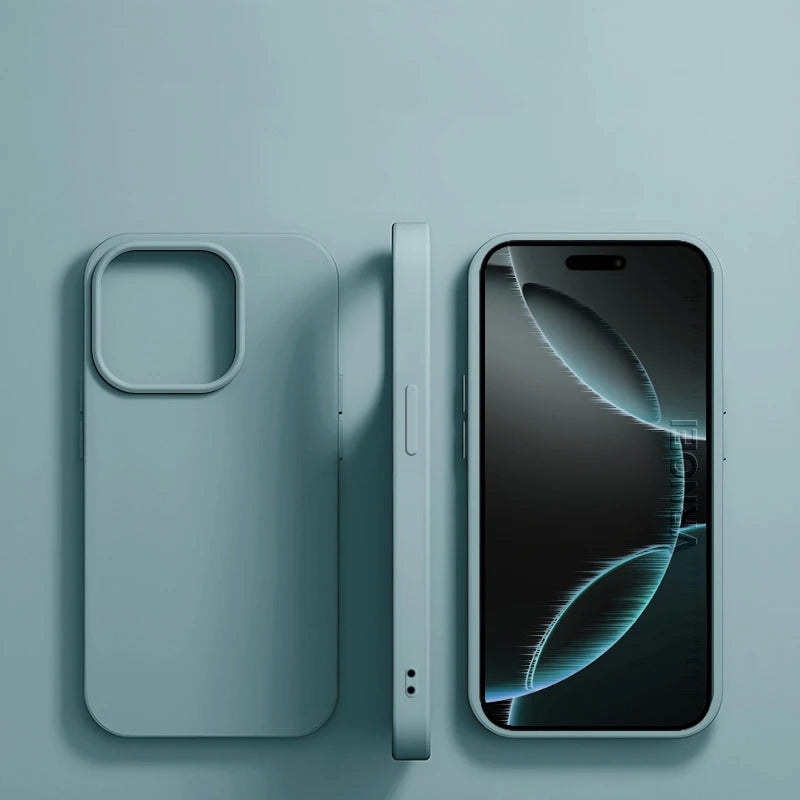 Custodia per telefono in silicone liquido originale per APPLE iPhone 11 13 12 14 15 16 Pro Max Plus 16E Custodie Cover posteriore protettiva antiurto