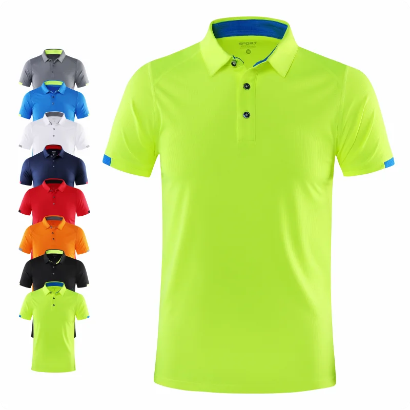 Polo da uomo a maniche corte in poliestere – traspirante, casual ed elegante per primavera ed estate - Campeda