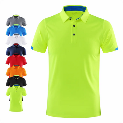 Polo da uomo a maniche corte in poliestere – traspirante, casual ed elegante per primavera ed estate - Campeda