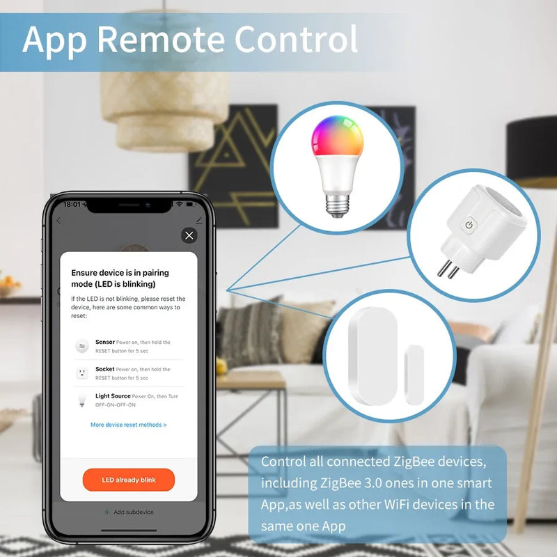 Tuya Wireless Smart multi-modale Gateway Bluetooth ZigBee Mesh Hub Controllo domestico intelligente APP Smart Life Funziona con Alexa Google Home