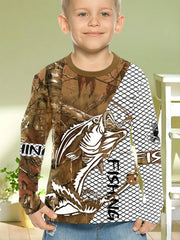 Magliette grafiche da pesca Abbigliamento per bambini Autunno Manica lunga Top - immagine 3