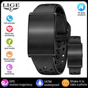 LIGE Braccialetti intelligenti senza schermo con frequenza cardiaca Sonno AI Monitor - black - immagine 3