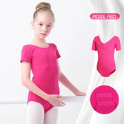 Body per balletto di base ragazze da ballo in cotone ginnastica a maniche - immagine 13