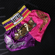 ANOTHERBOXER Muay Thai Pantaloncini MMA Ricamo Sport Fitness Combattimento Kickboxing - immagine 9