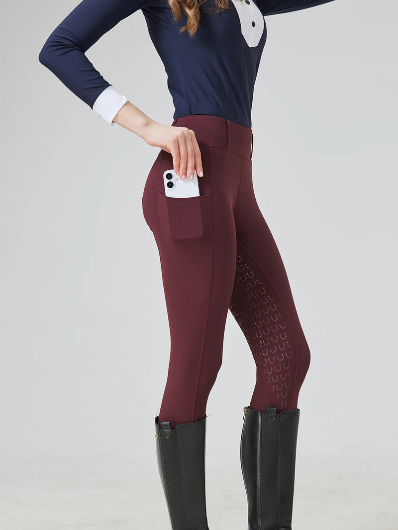 Pantaloni da Equitazione Donna Estivi – Leggings Antiscivolo in Silicone Traspiranti ed Elasticizzati