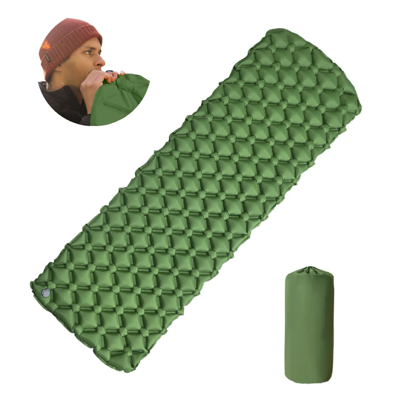 Materassino Gonfiabile Campeggio Ultraleggero con Cuscino – Tappetino Outdoor Pieghevole con Pompa Integrata