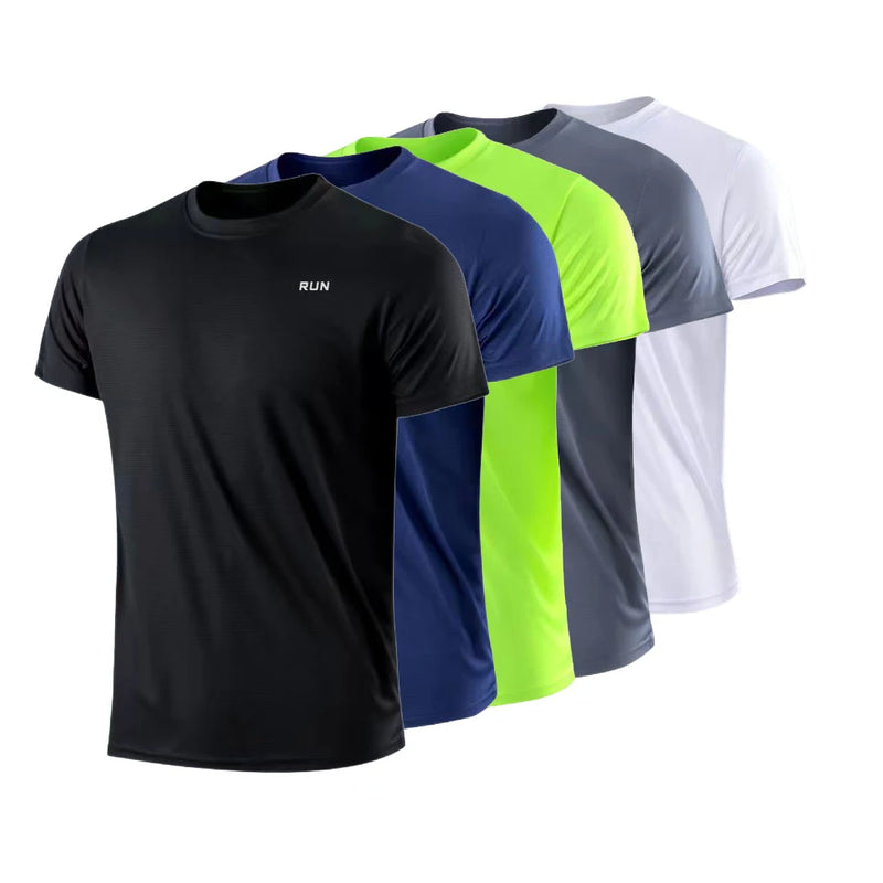 T-shirt da uomo a maniche corte ad asciugatura rapida palestra - immagine 3