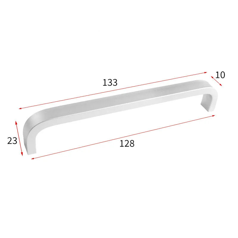 Set di 12 Maniglie Moderne per Armadio 64mm/96mm/128mm/160mm/192mm in Alluminio Solido - immagine 14