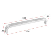 Set di 12 Maniglie Moderne per Armadio 64mm/96mm/128mm/160mm/192mm in Alluminio Solido - Silver 128mm(12pcs) - immagine 8