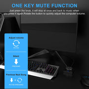 Manopola di controllo del volume USB Altoparlante computer PC Controller audio - immagine 5