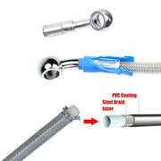 Cavo per Tubo Freno Moto in Treccia Acciaio DOT 400-2400mm – Cavo Idraulico Banjo 10mm per Suzuki Kawasaki Yamaha Racing - Campeda