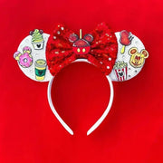 Disney Pink Daisy Duck Bow Fasce per capelli Paillettes viola Fascia orecchie di - 24 - immagine 25